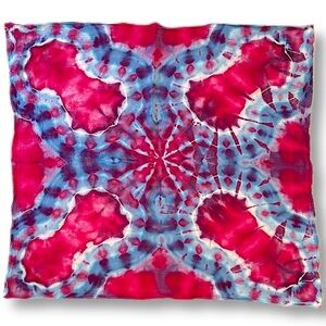 Kaleidoscope tie dye kitchen flour sack towel tea towel pink purple